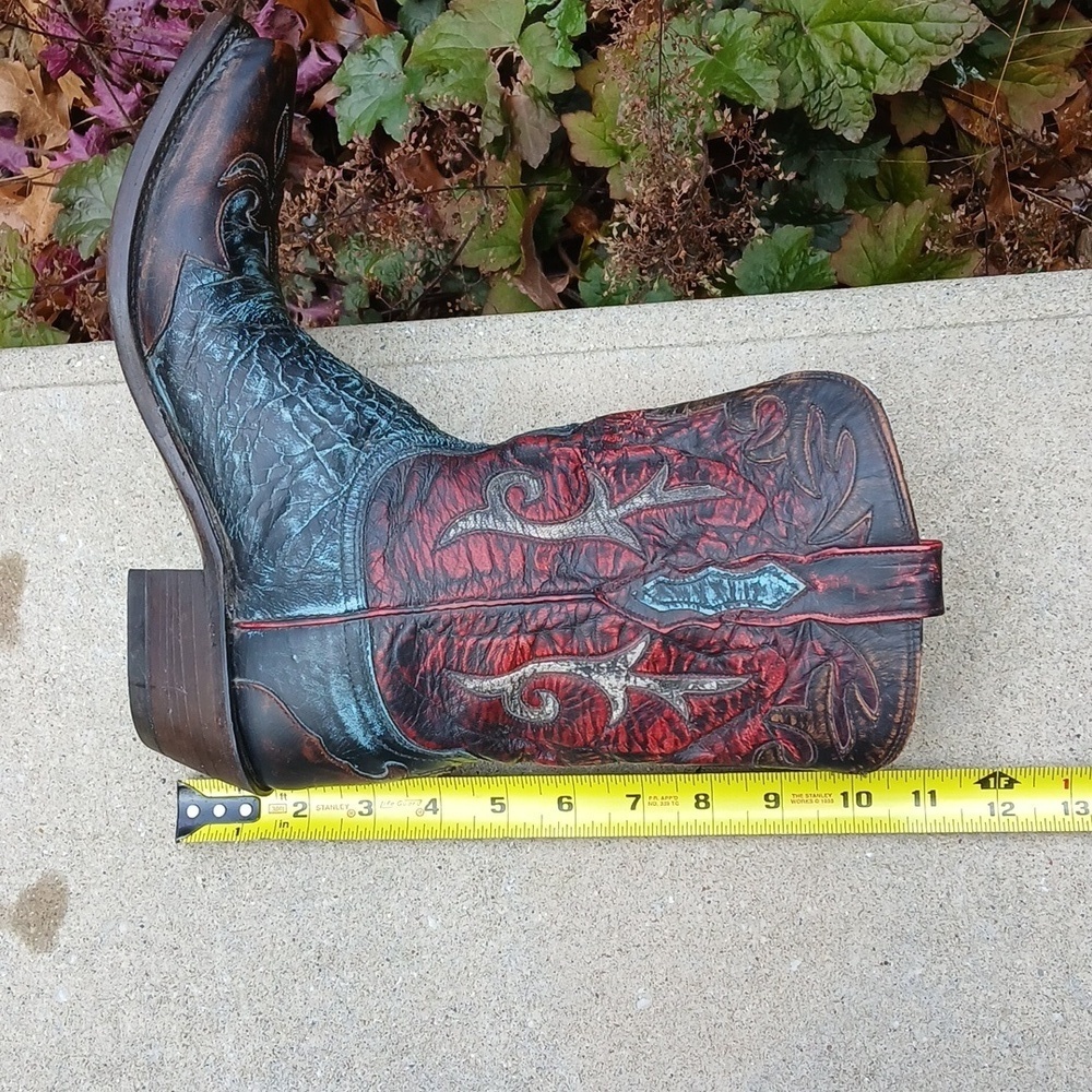 Lucchese Stonewashed Goat Cowgirl Boot Robins Egg N9320 sz 9 - Picture 11 of 16